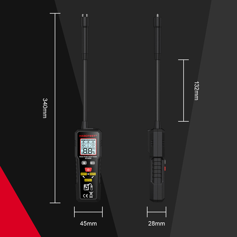 HT5009 LCD Digital Car Brake Fluid Tester Detector Analyzer for DOT3/DOT4/DOT5.1