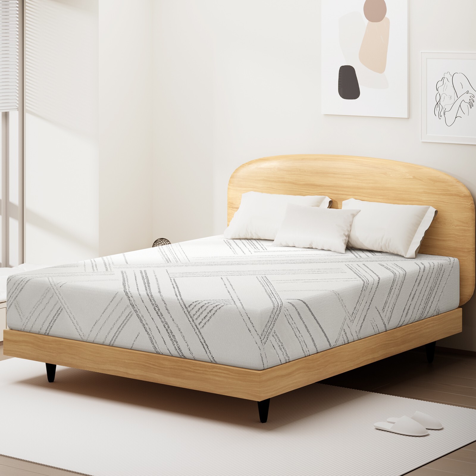 8" 10" 12" Twin Full Queen King Size Gel Memory Foam Mattress, Mattress in a Box