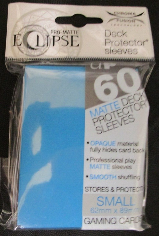 60 Ultra Pro Eclipse LIGHT BLUE Small Size MATTE Deck Protector Sleeves
