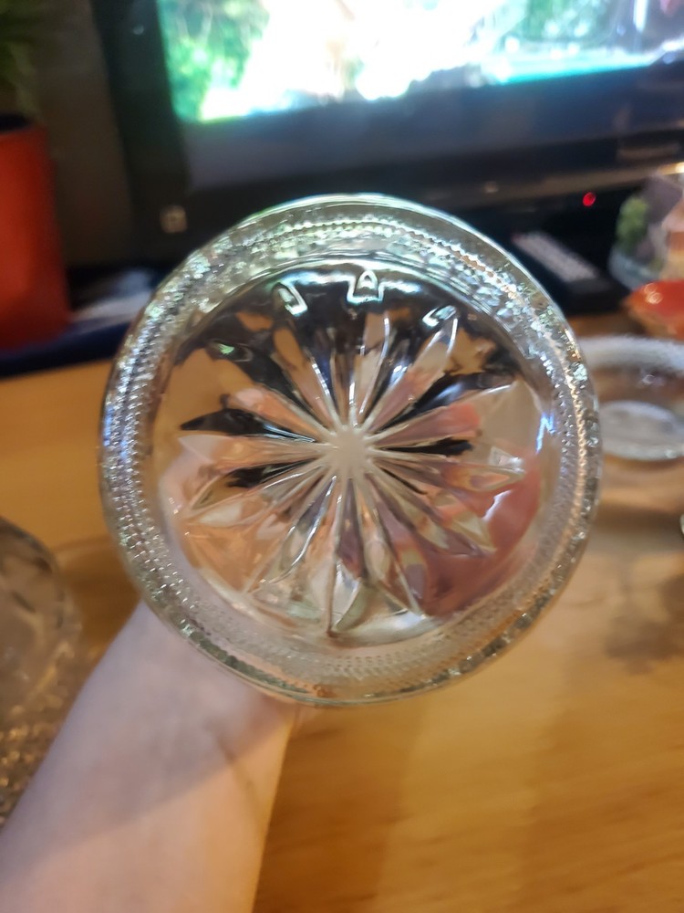 Vintage Crystal Wine And Brandy Bottle Containers