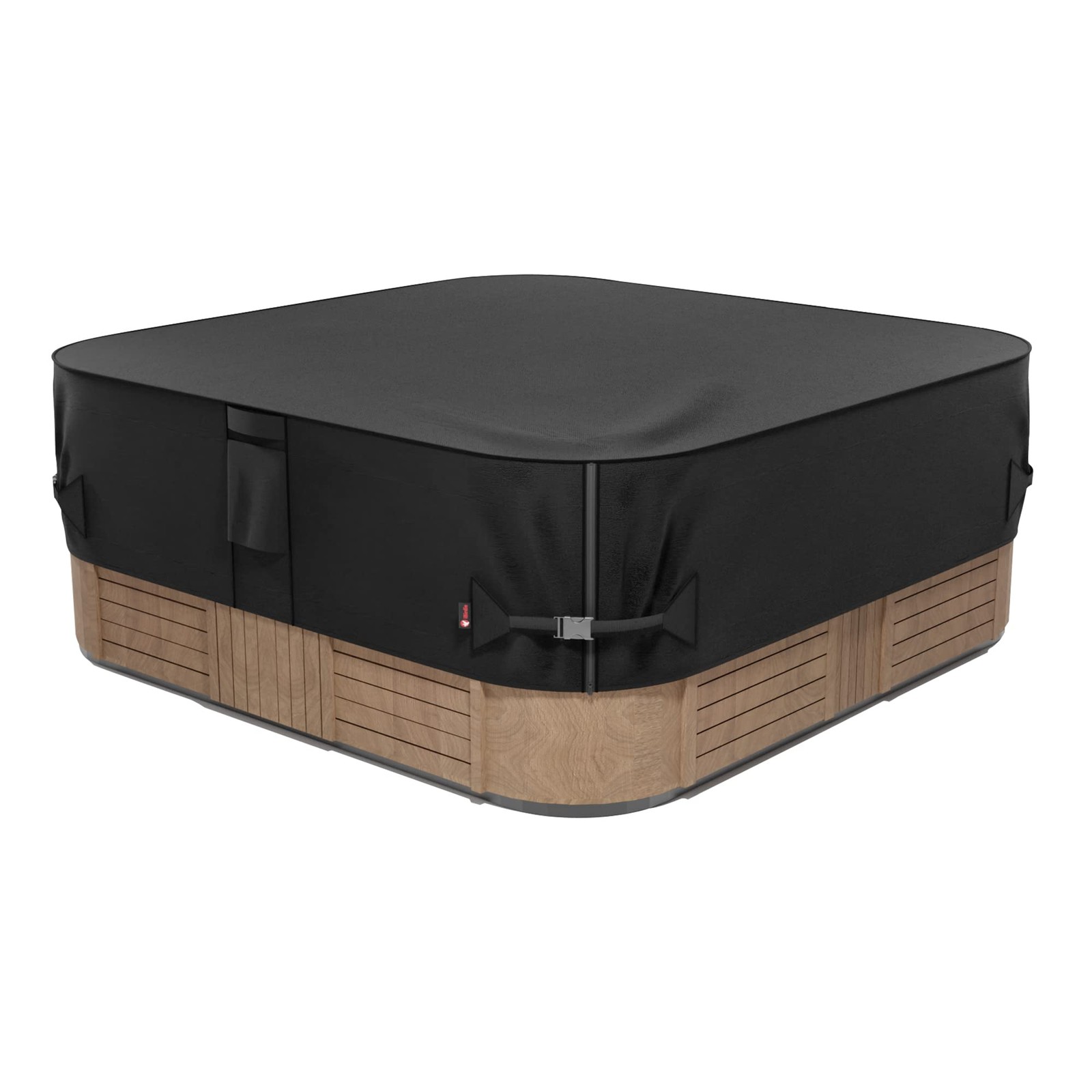 iBirdie Outdoor Waterproof Hot Tub Cover 88 x 88" x (7'4" x 7'4"), Black