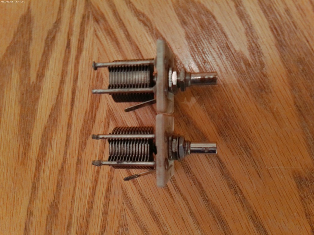 Lot of 2 Hammarlund Variable Capacitors same model 110pf each