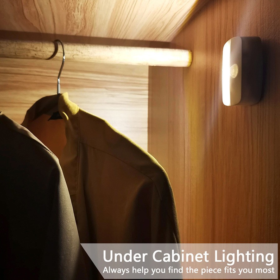 Battery-Powered LED Closet Light - Motion Sensor Night Lamp (5 Pack)