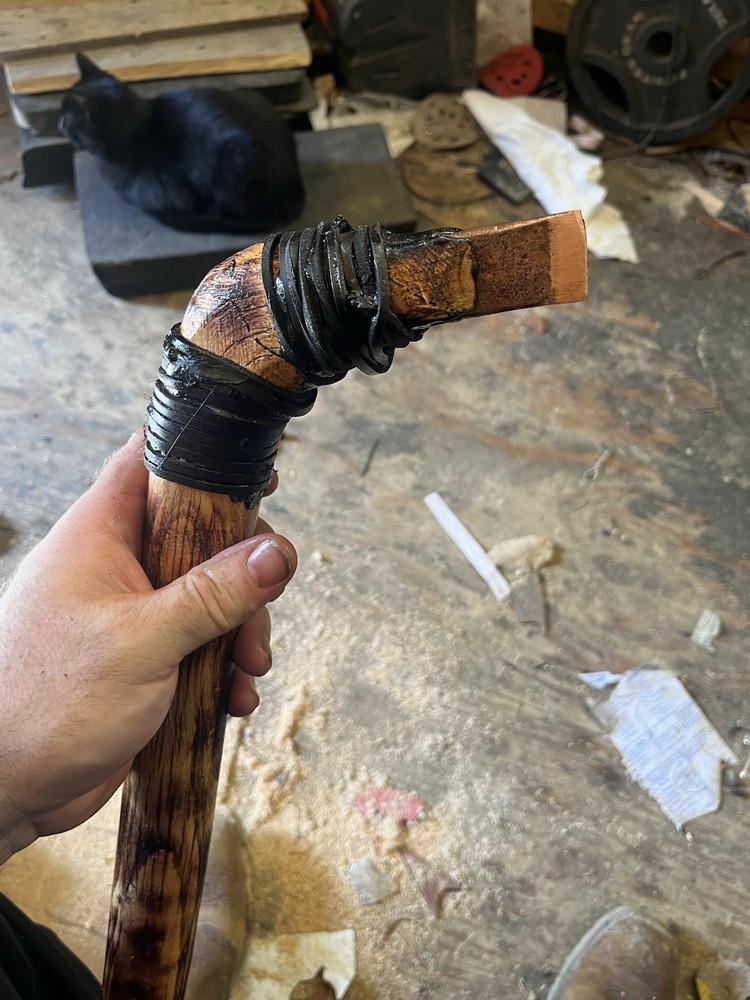 Otzi The Iceman Axe With Solid Copper Bit. Anjou Pear Wood.