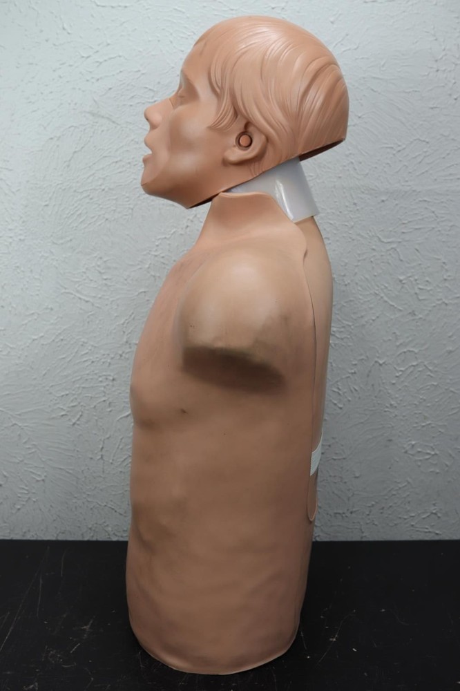 CPR Trainer Manikin EMS Nursing First Aid Training Used 3 Face Replacements