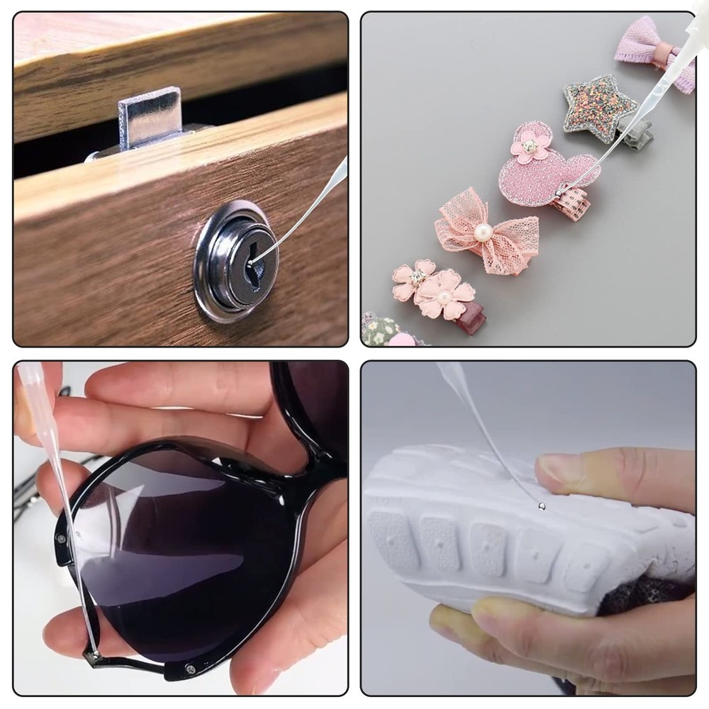 Bonsicoky 200Pcs Micro CA Glue Tips, Precision Applicator Tips White