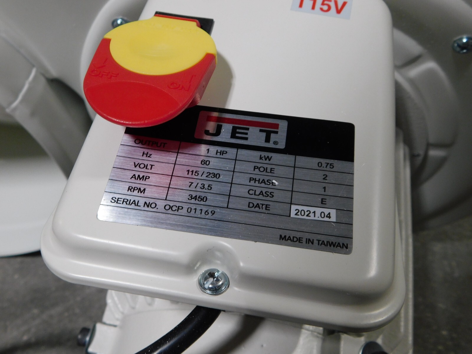 JET DC-650 Dust Collector (Machine Base Only) 1HP 115/230V 1PH 708642 DAMAGE