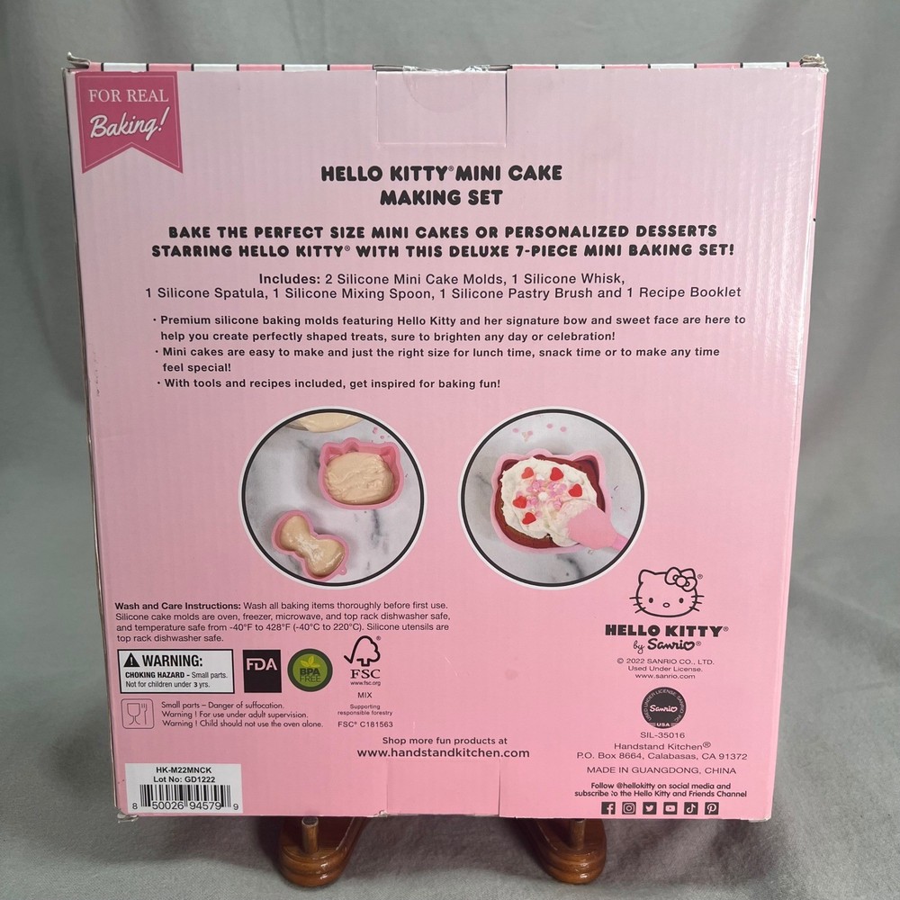 Hello Kitty Mini Cake Making Set 7pc Handstand Kitchen 2022 Baking Kit NEW