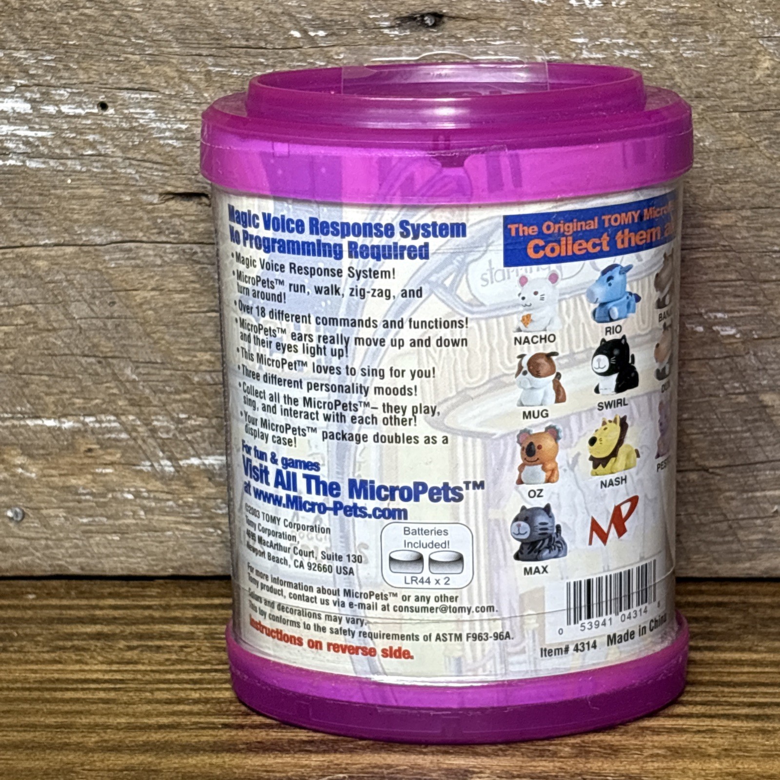 Tomy MicroPets Series 3 Collectible Toy Dog Dux Sealed NIP NOS