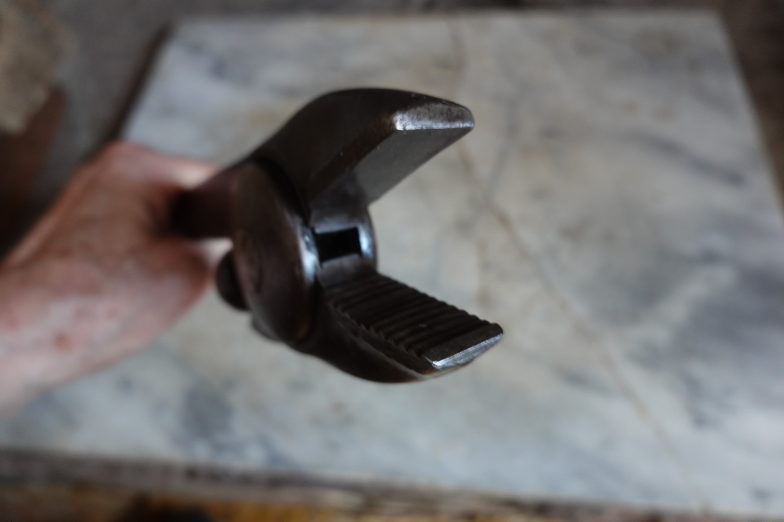 Antique "BOYNTON" ADJUSTABLE ALLIGATOR WRENCH Jun 14 1887 Mechanic Carpenter