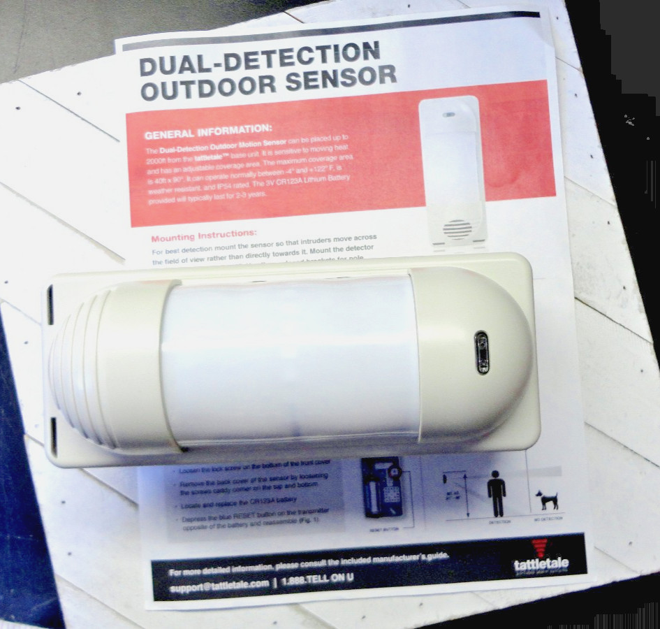 Tattletale Security / Dual-Detection Outdoor Motion Sensor