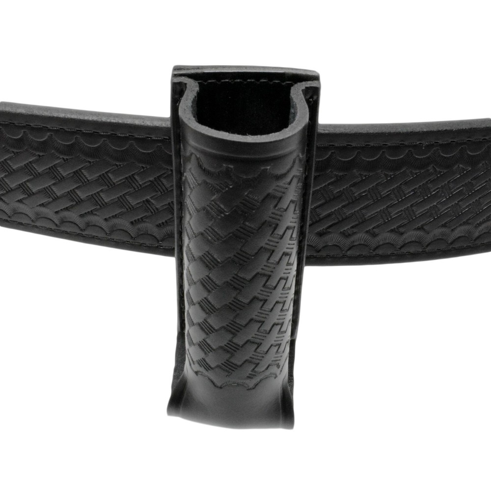 Basketweave Leather Open Top Streamlight Stinger Flashlight Holster Holder
