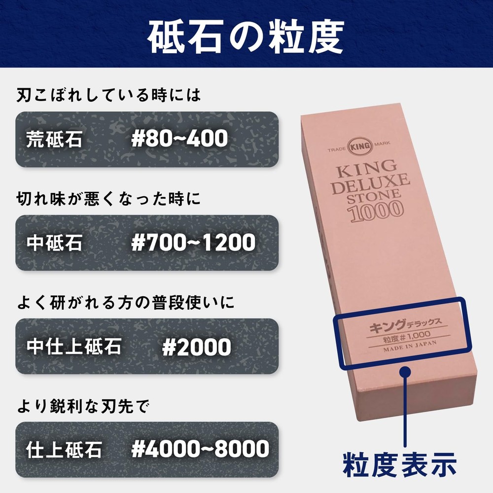 KING Sharpening Stone 4000 Grit Plastic Base