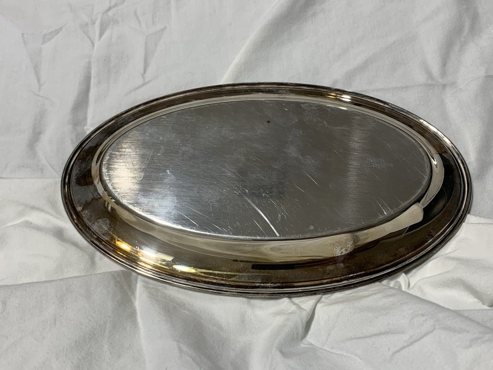 Oneida Silversmiths Silverplate Oval Serving Tray Platter Elegant Tableware