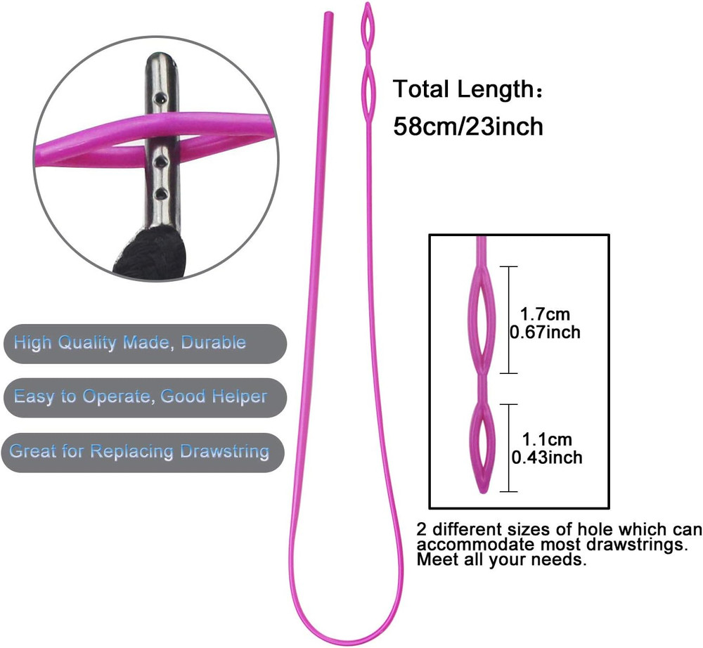 8Pcs Drawstring Cord Replacement w/ Easy Threaders for Sweatpants Shorts Jackets