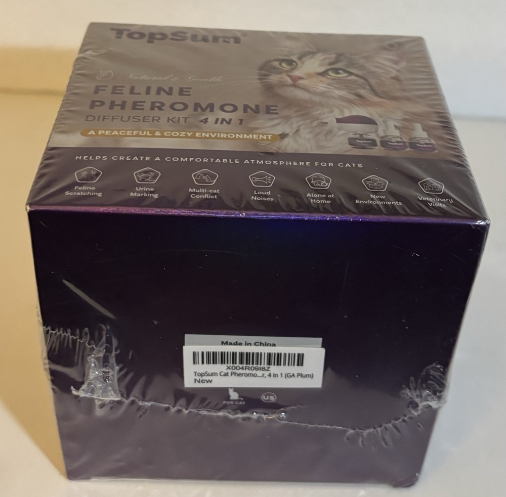 TopSum Cat Pheromone Diffuser Kit 4 in 1 Feline Calming with 3 Diffusers