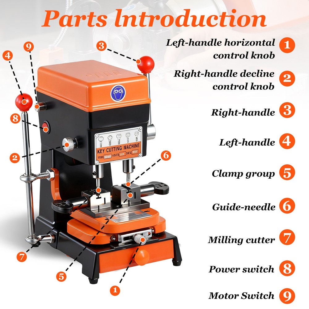 Key Duplicating Cutter Cutting Machine Professional Key Copy Machine Key