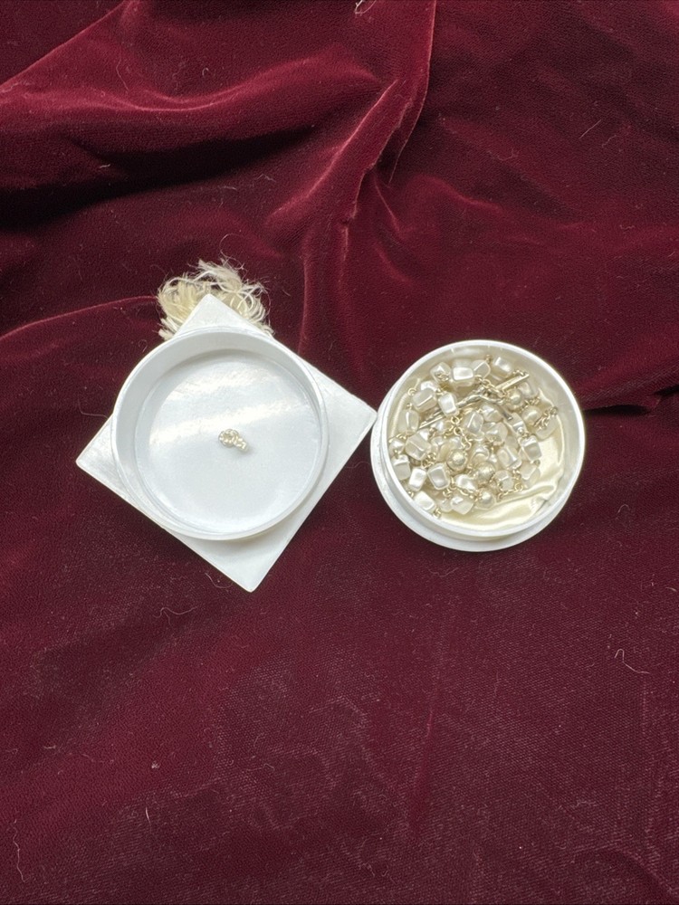 Vintage rosary with White beads In Graduation Cap 1967