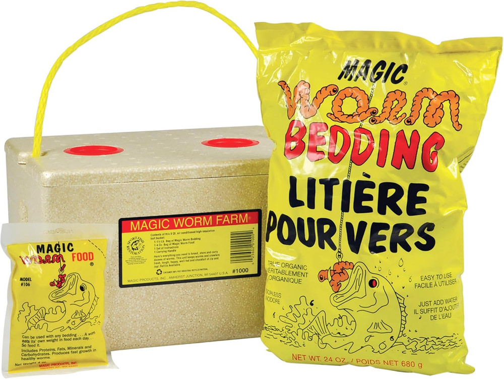 Magic Worm Farm Kit – Includes 1.5 Lb Worm Bedding, 4 Oz Worm & 8 Qt Ventilated