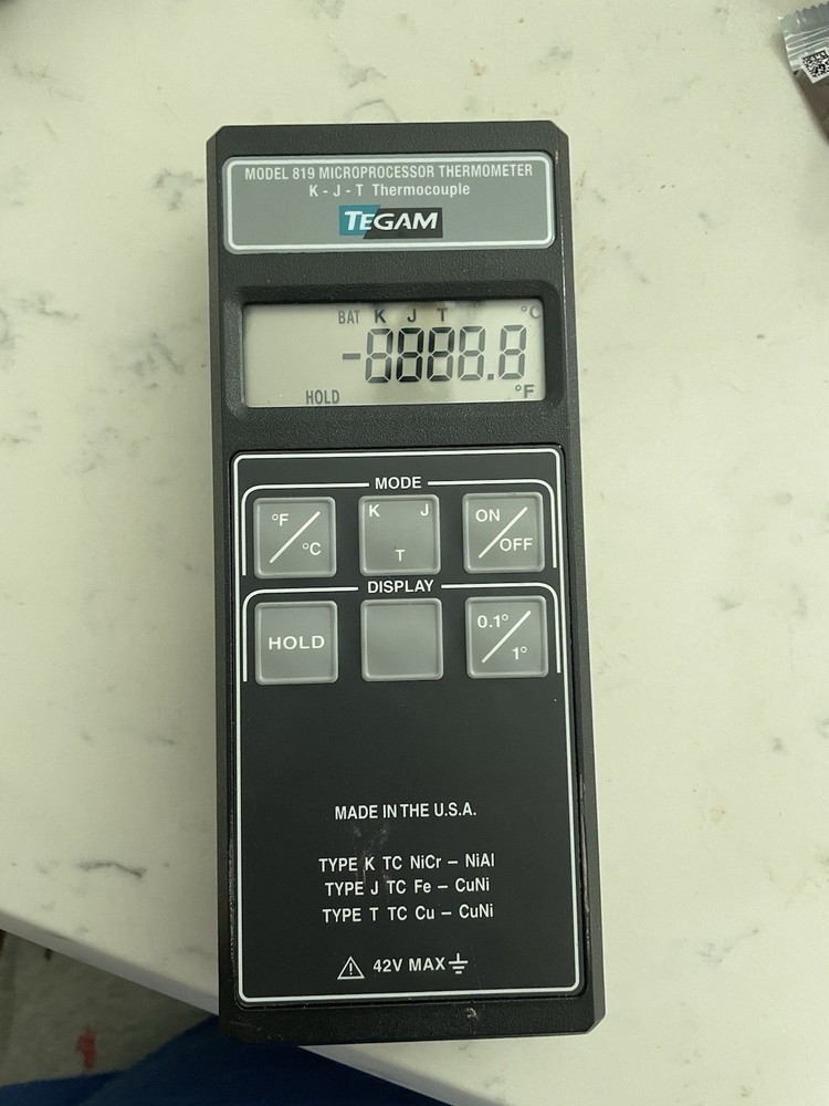 Tegam 819 Microprocessor Thermometers K - J - T Thermocouple Tested Works
