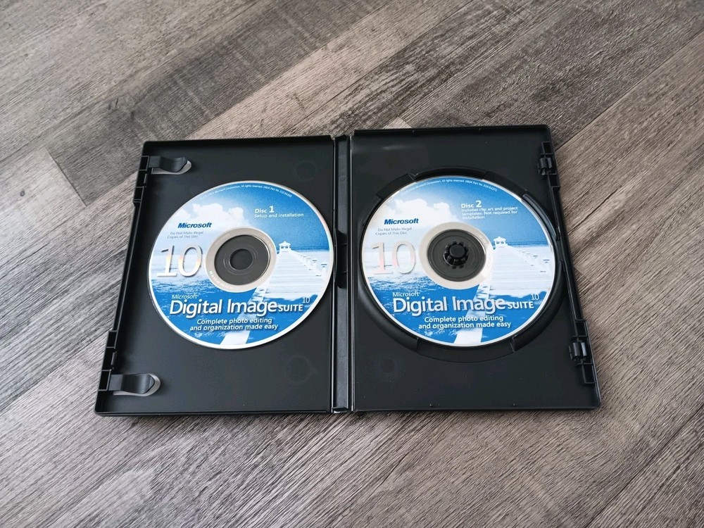 Microsoft Digital Image Suite 10.0 PC CD/DVD Rom 2004 2 Disc Set Windows