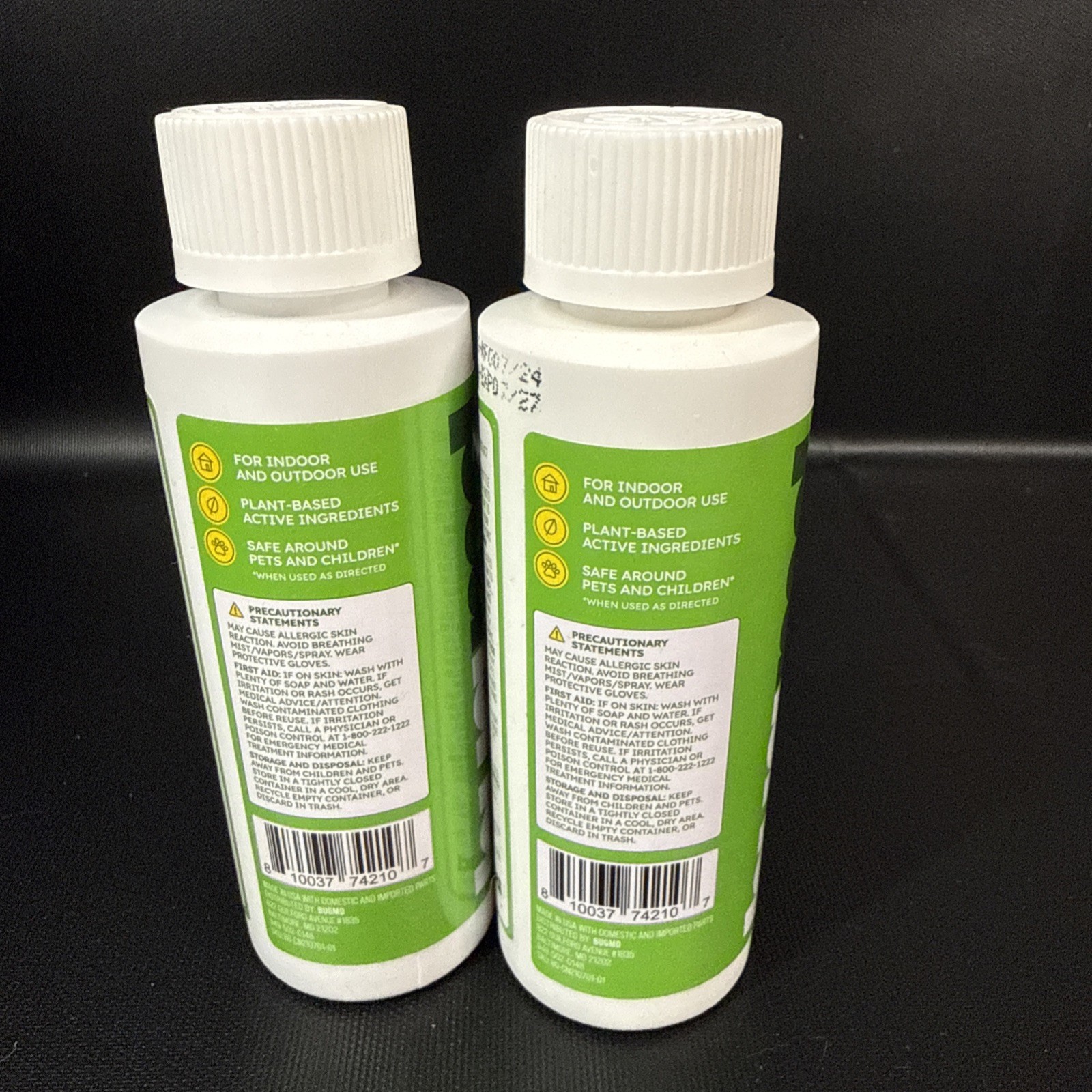 Pack of Two BUG MD Essential Oils Concentrate 3.7 Oz Safely Kills Bugs 07/27