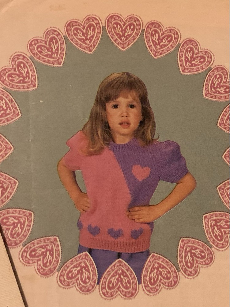 Hand Knit Patterns Sweaters Train Tractor Dinosaur Hearts Cables Upside Downers
