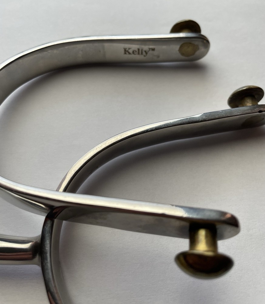 Kelly Silver Star Brass Button Spurs