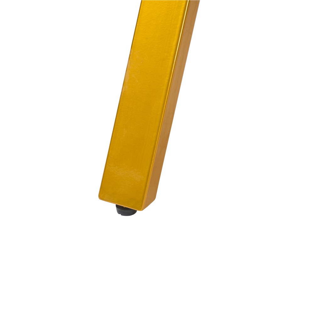 Rectangular Dining Table Modern Tempered Glass Kitchen Table w/metal legs