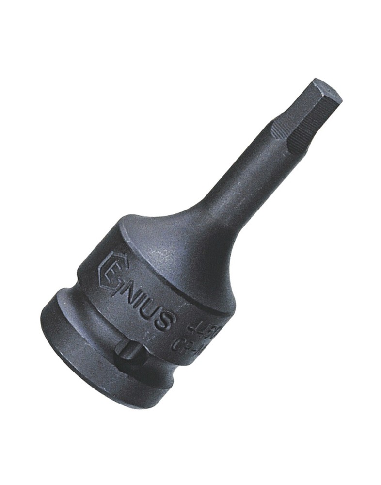 Genius Tools 3/8" Dr. 12mm Hex Impact Bit Socket, 52mmL (CR-Mo) - 345212