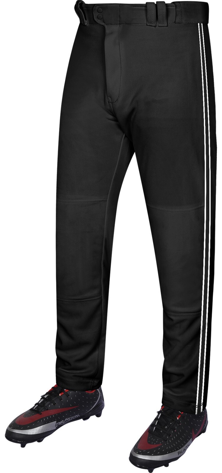 Exxact Sports Proline Full Length Men's Baseball Pants with Stripes, Open Bottom