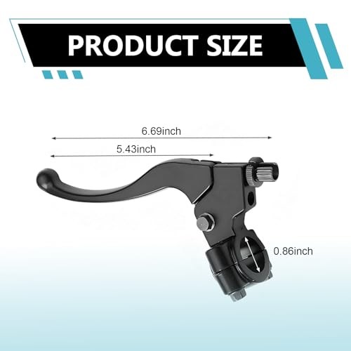 1 Set Motorcycle 7/8" Left Clutch Lever Handle Cable, Adjustable Lever &