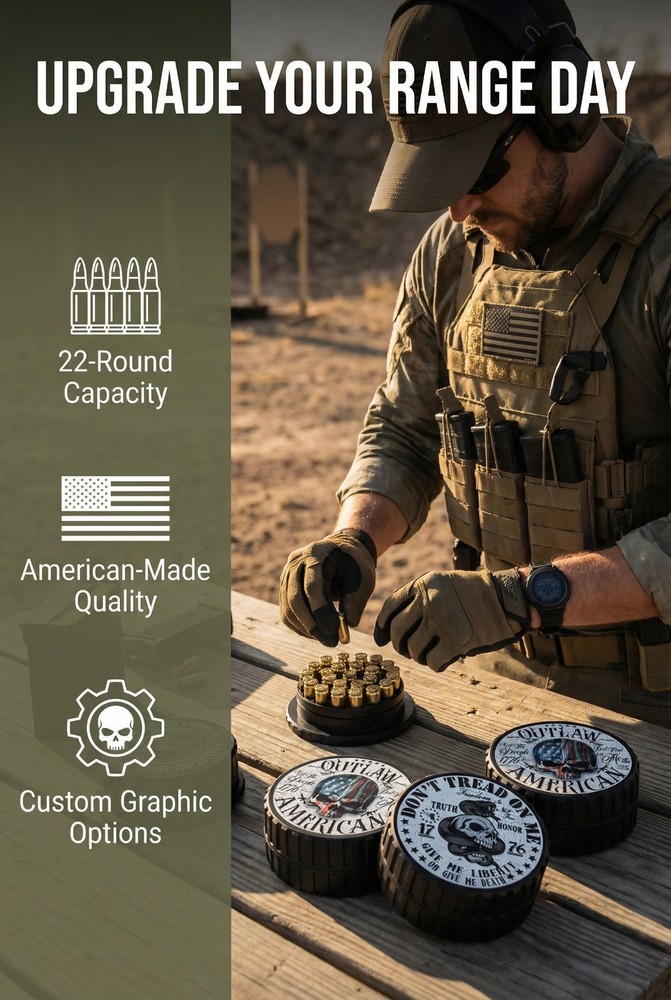 American Made and Designed Ammo Storage Case for  9MM  (2 cases per order)