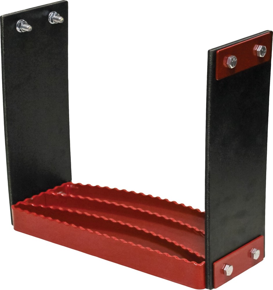 KM Universal Bolt-On Flex Step - Red flexible step for tractors