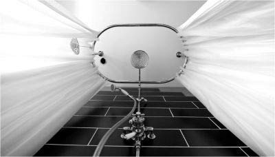 Oval Shower Curtain Rod (Free Curtain Rings)Ceiling Mounted for Clawfoot Tub ...