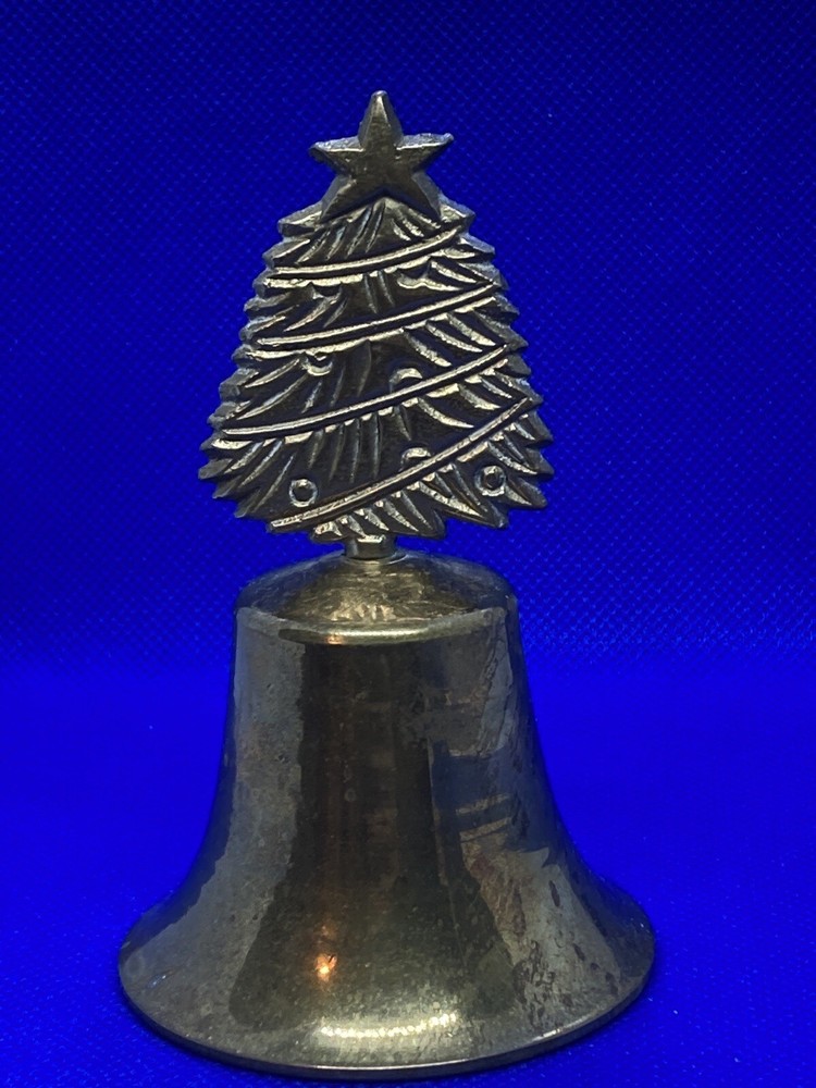 BRASS BELL HOLIDAY TREE HANDLE 4” tall