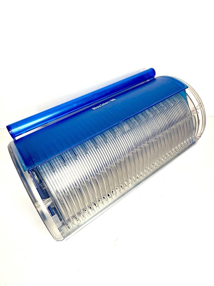 DiscSelect 80 by Discgear Blue CD's DVD's Storage Case w/ Handle & Index ROMdex