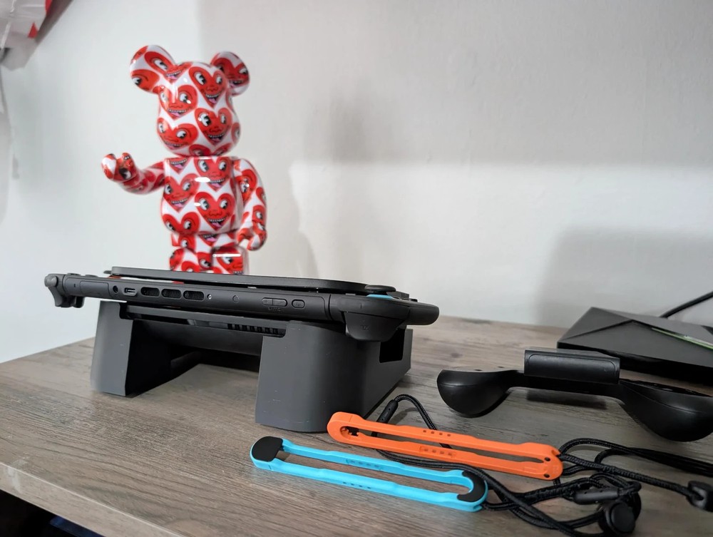 Nintendo Switch 2 Angled Horizontal Dock Stand for Shelves Quick Dock and Undock
