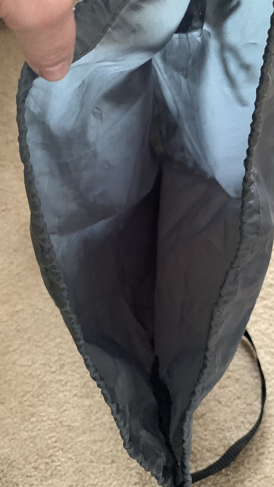 Eddie Bauer Lightweight Nylon Bag Drawstring~Duffle Style~One Strap~Charcoal