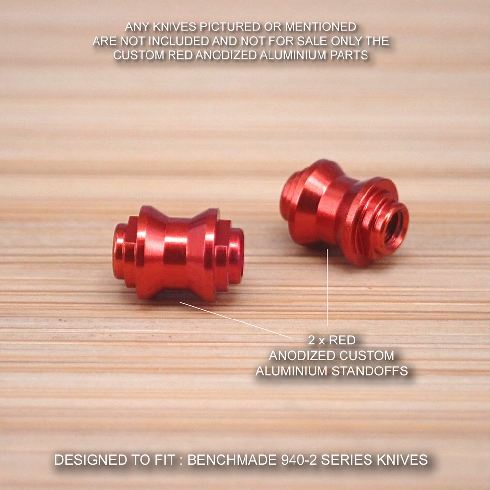 Benchmade 940-2 Osborne 4 pc Thumb Stud & Standoff Set Anodized RED (NO KNIFE)