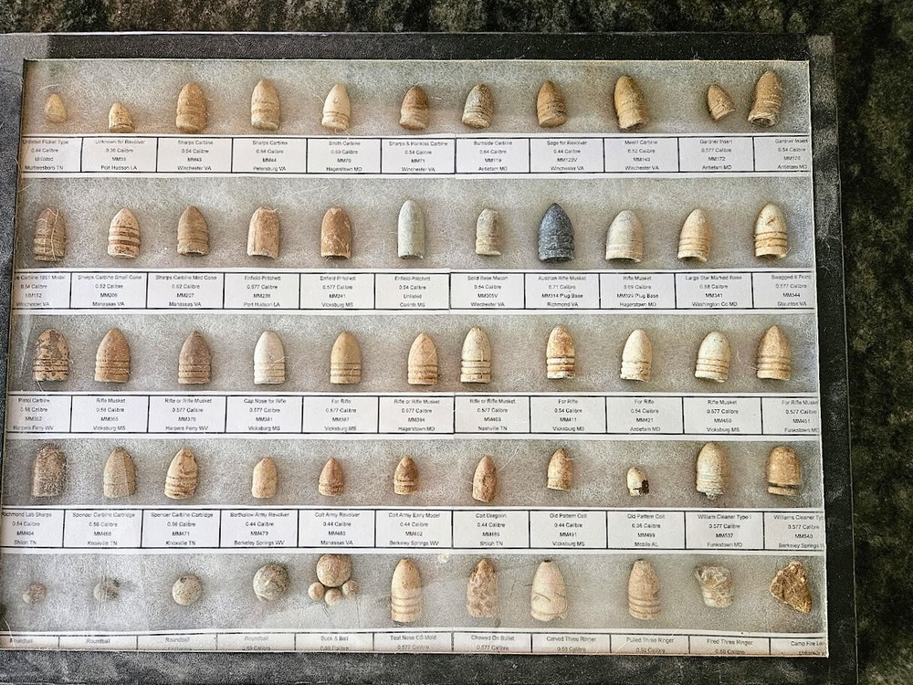 Civil War bullets collection
