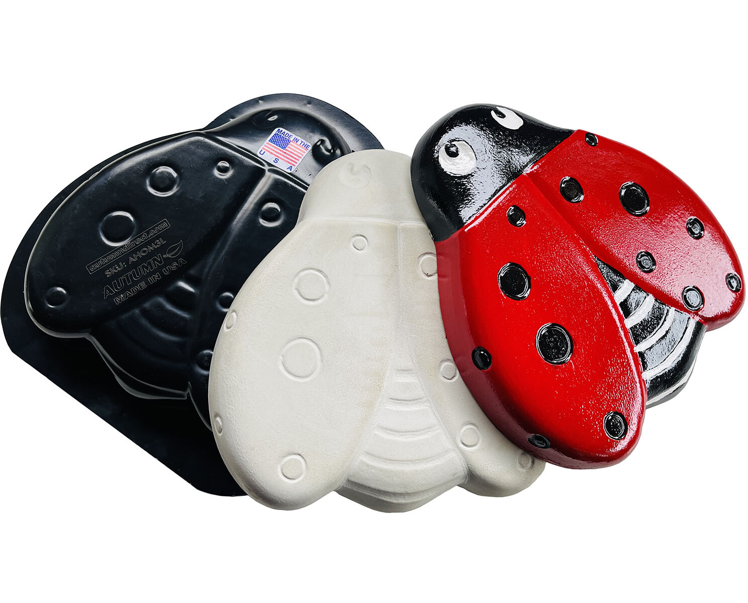 AUTUMN Ladybug Stepping Stone Mold/Form, DIY Walkway Stepping Stone, Set of 3