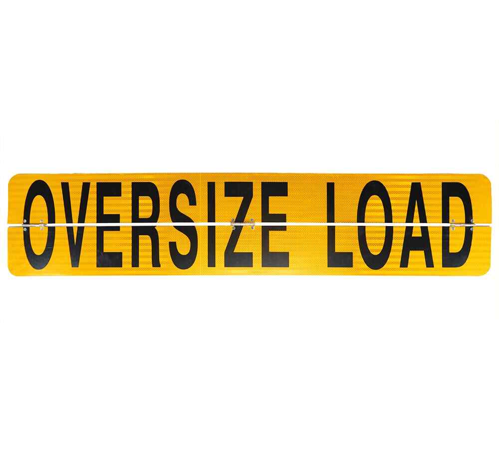 12" x 60" Hinged Aluminum Oversize Load Sign for Trucks and Trailers