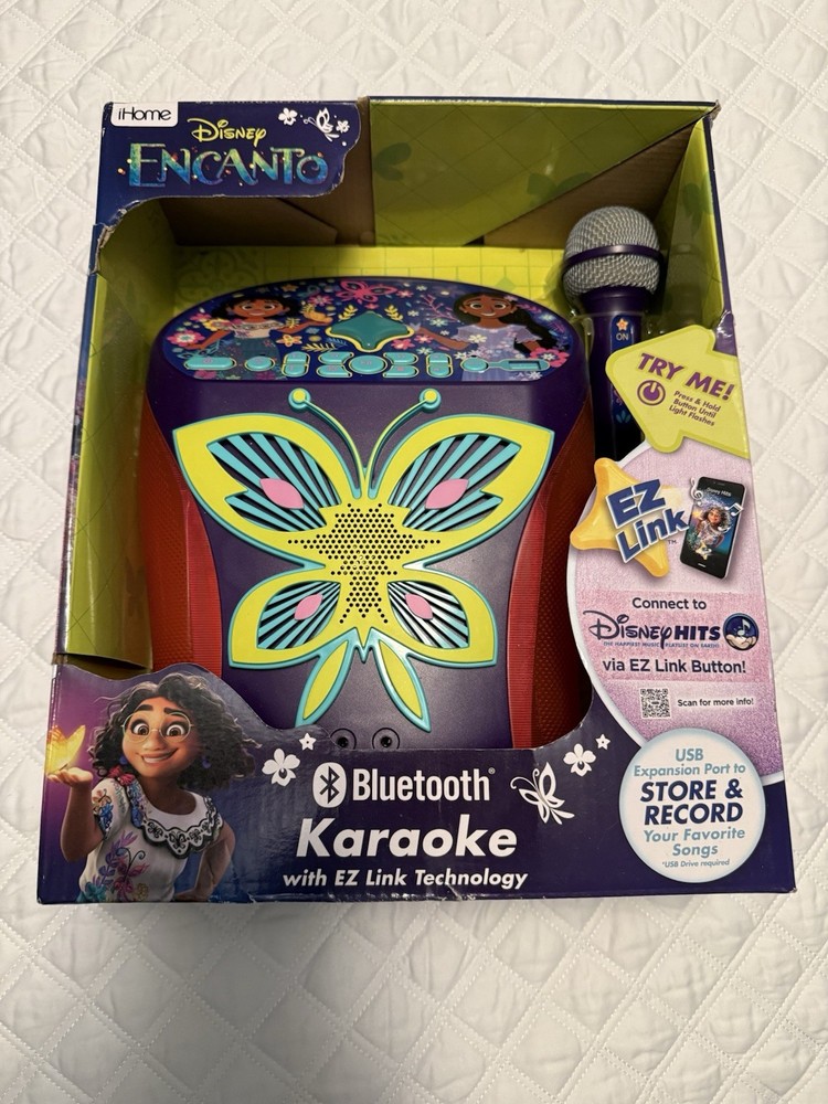 DISNEY ENCANTO BLUETOOTH KARAOKE MACHINE & MICROPHONE WITH EZ LINK TECHNOLOGY