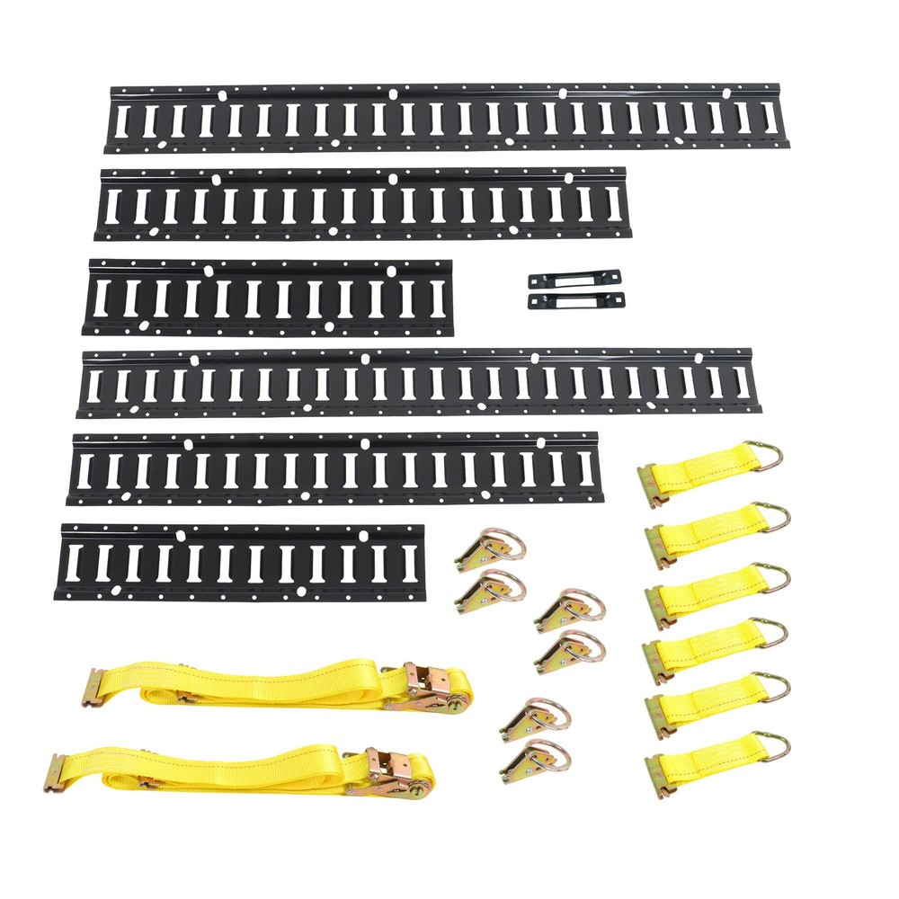 Complete E Track Kit 22pc Includes 2x2' 2x3' 2x4' Rails & 2x15' Straps