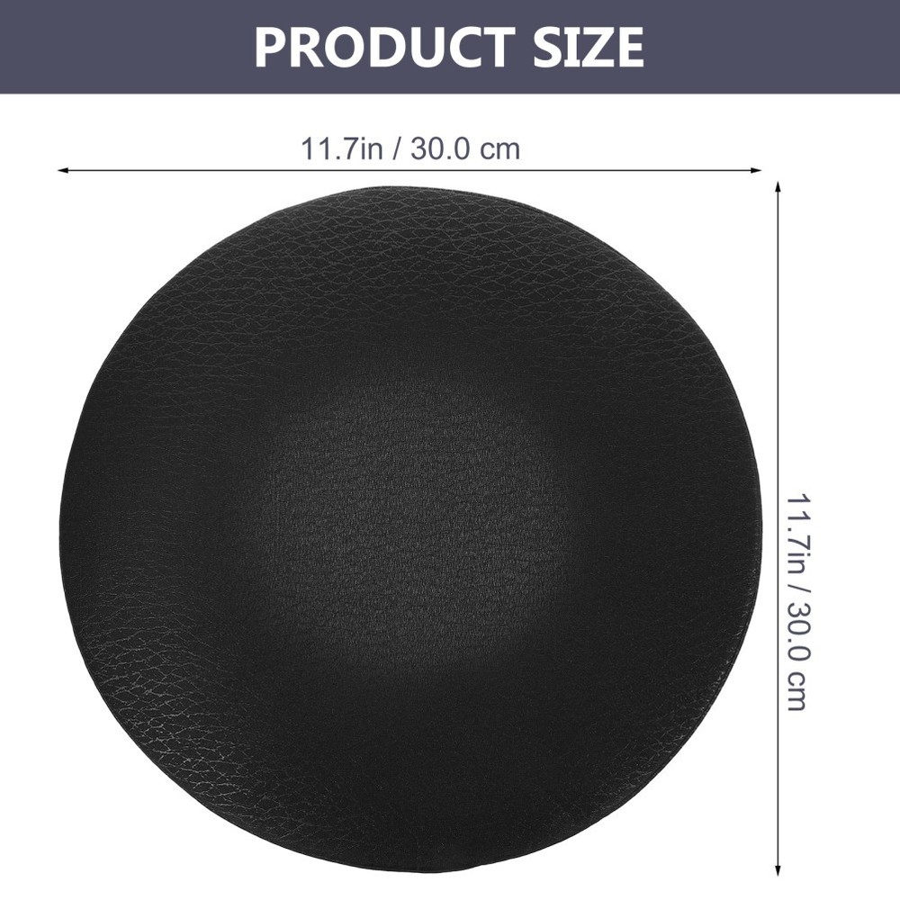 Round Stool Cushion Cover Black Slip Resistant Elastic Protector