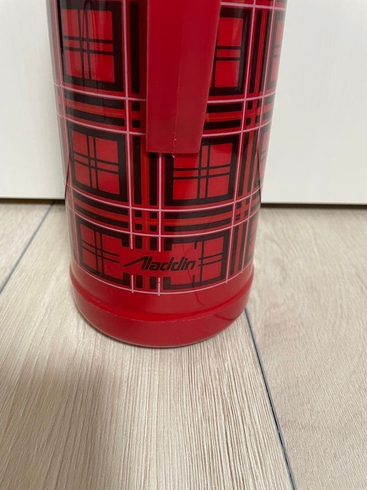 Aladdin Red Plaid Water Bottle [Retro]