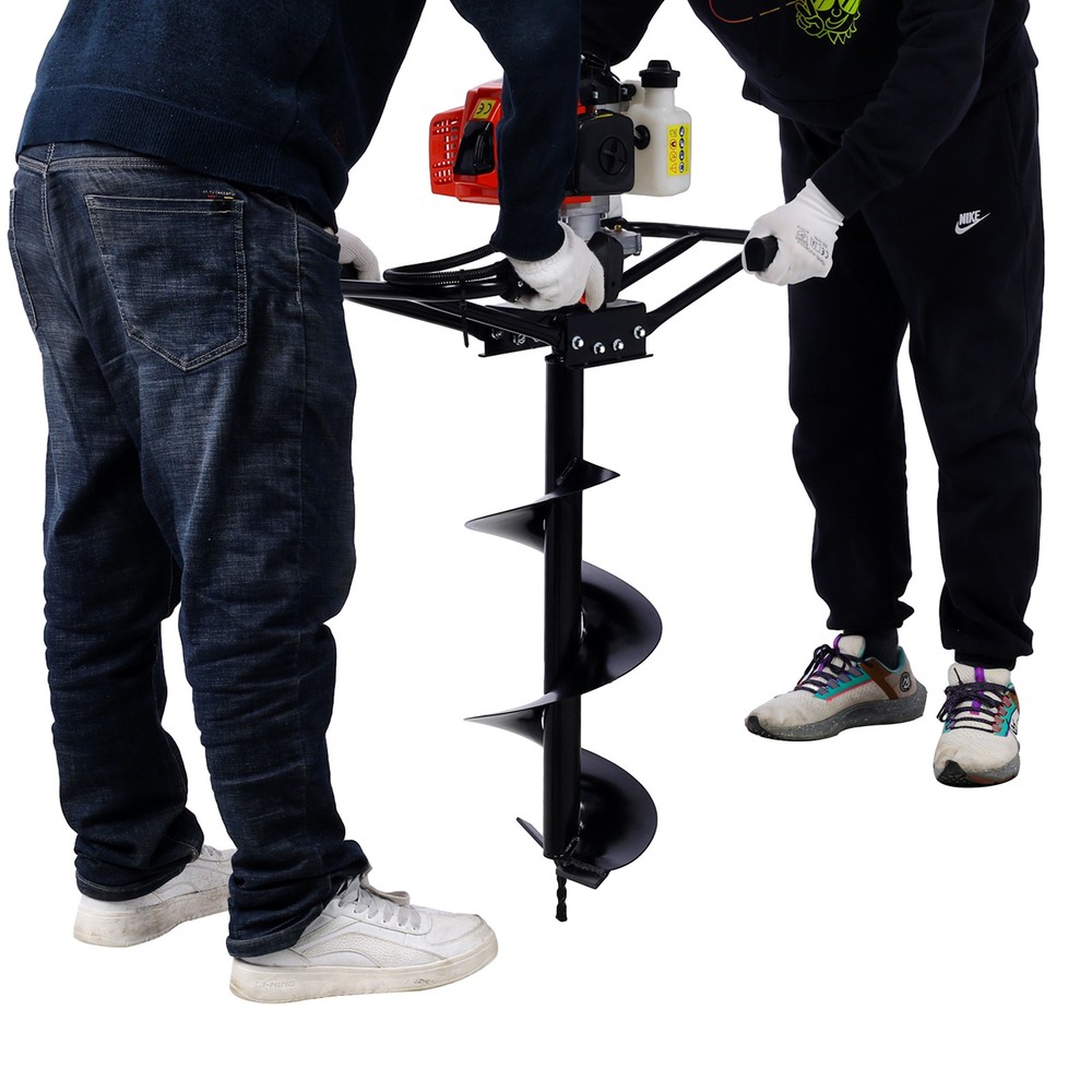 2.7HP Post Hole Digger 63cc 2P Handle Gas-Powered 2-Stroke Auger Digging Drill