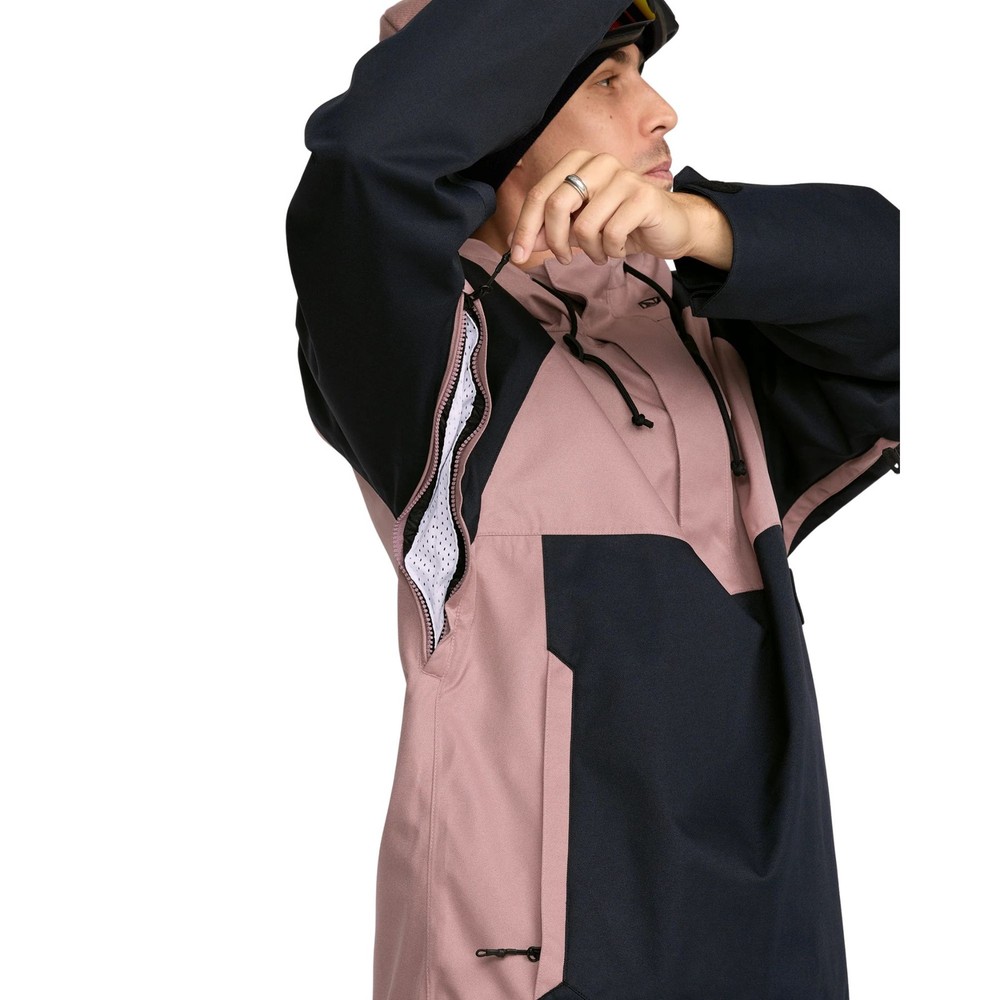 Volcom Hossegor 20K Pullover Men's Winter Jacket, Mauve, Large