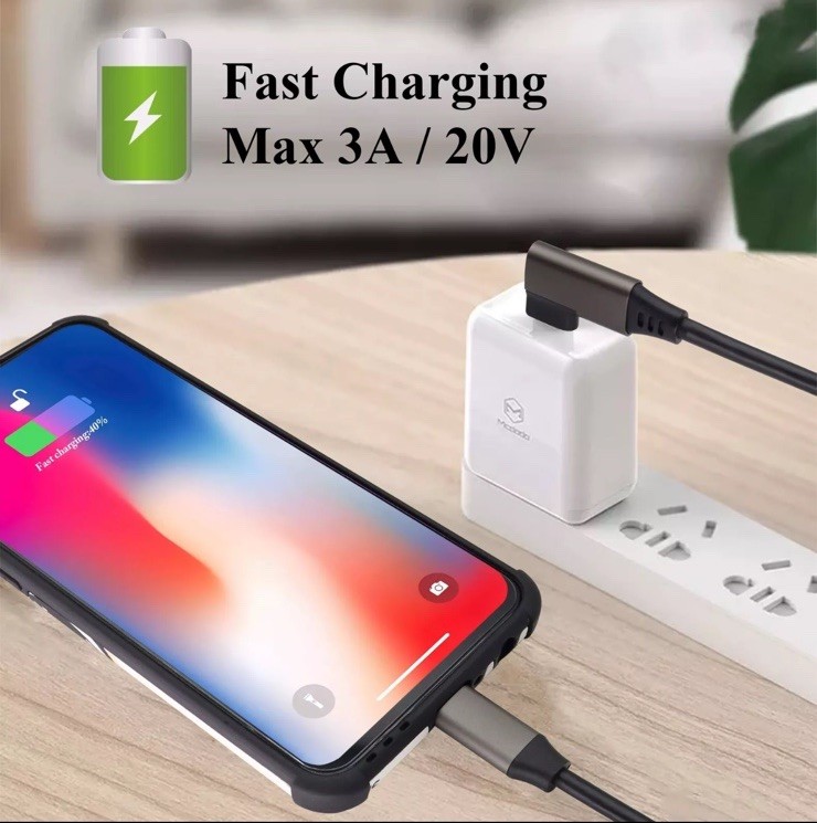 5 Pack- USB-C to USB-C -90 Degree Type-C Cable - 3 ft